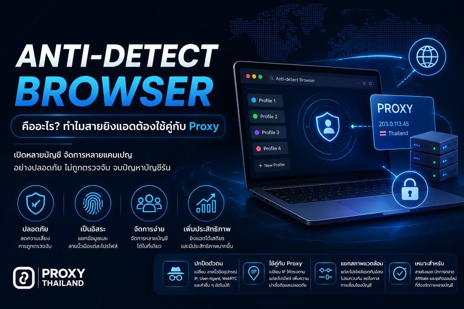 Anti-detect Browser คืออะไร ทำไมสายยิงแอดต้องใช้คู่กับ Proxy